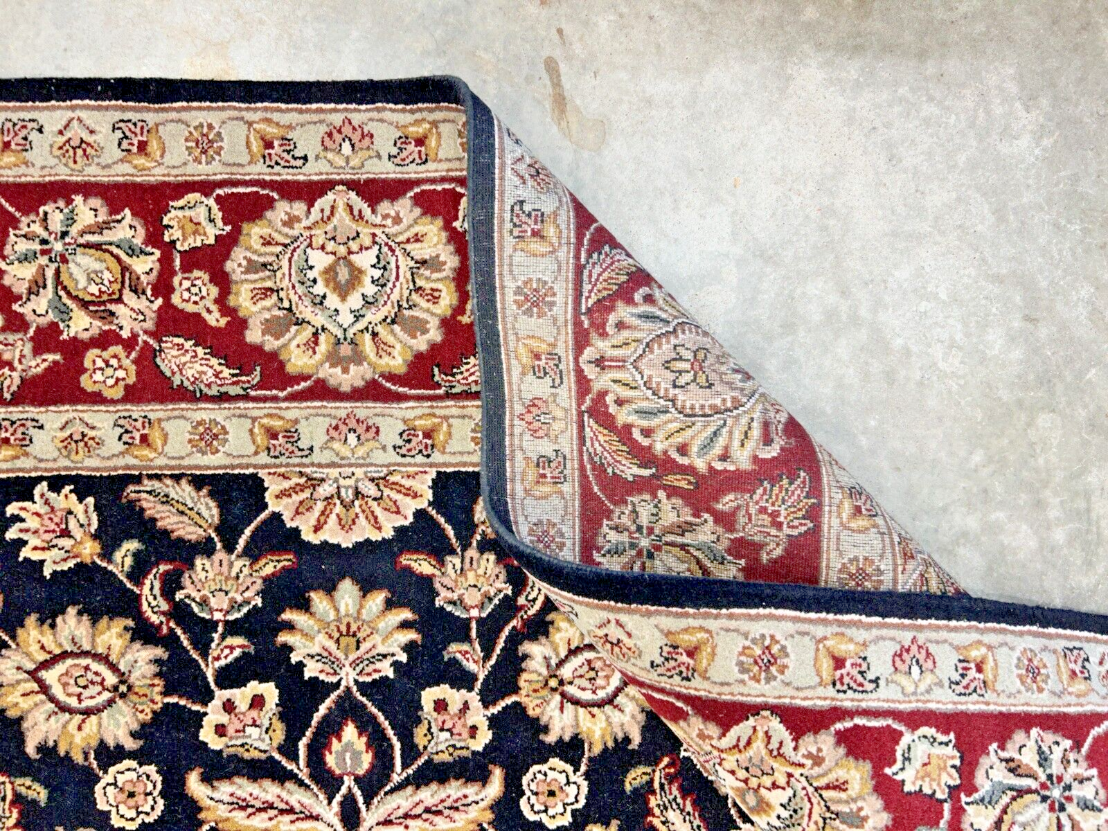 9' x 12' Hand-Knotted 100% Wool Carpet - Indian Agra Area Rug