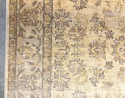 6'6"x9'6" Hand-Knotted 100% Wool Pile Afghan Carpet - Area Rug