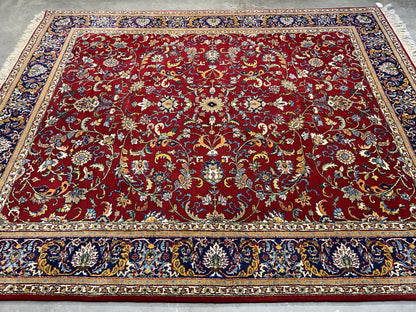 7'11"x9'7" Hand-Knotted 100% Wool Pile Qume Rug