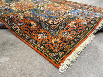 6'7"x10'5" Hand-Knotted 100% Lamb Wool Bakhtiarie Carpet - Area Rug