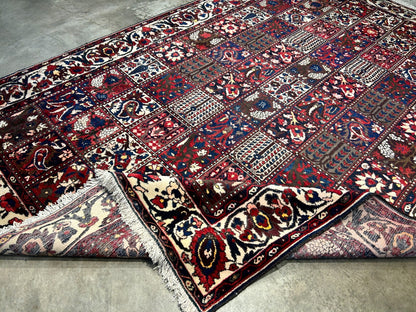 7'2"x10'2" Hand-Knotted 100% Lamb Wool Bakhtiarie Carpet - Area Rug