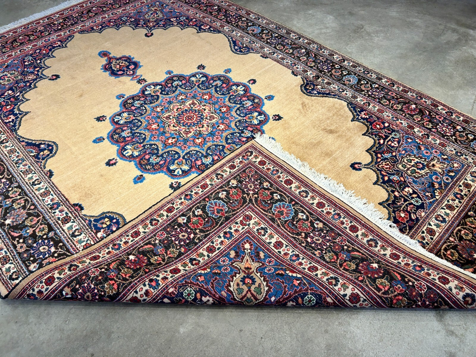 6'11"x10'3" Antique Hand-Knotted Wool Oriental Mood Rug - Area Carpet