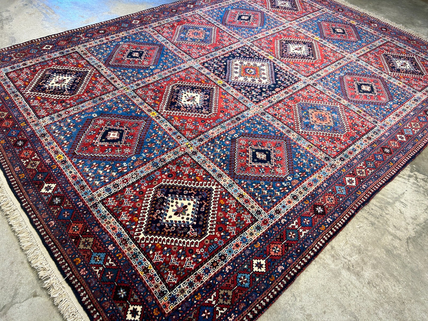 7'x9'7" Hand-Knotted 100% Wool Pile Yalame Carpet - Area Rug