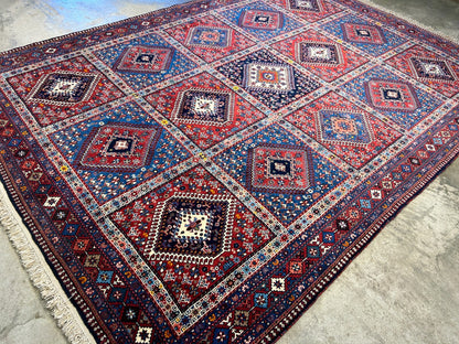 7'x9'7" Hand-Knotted 100% Wool Pile Yalame Carpet - Area Rug