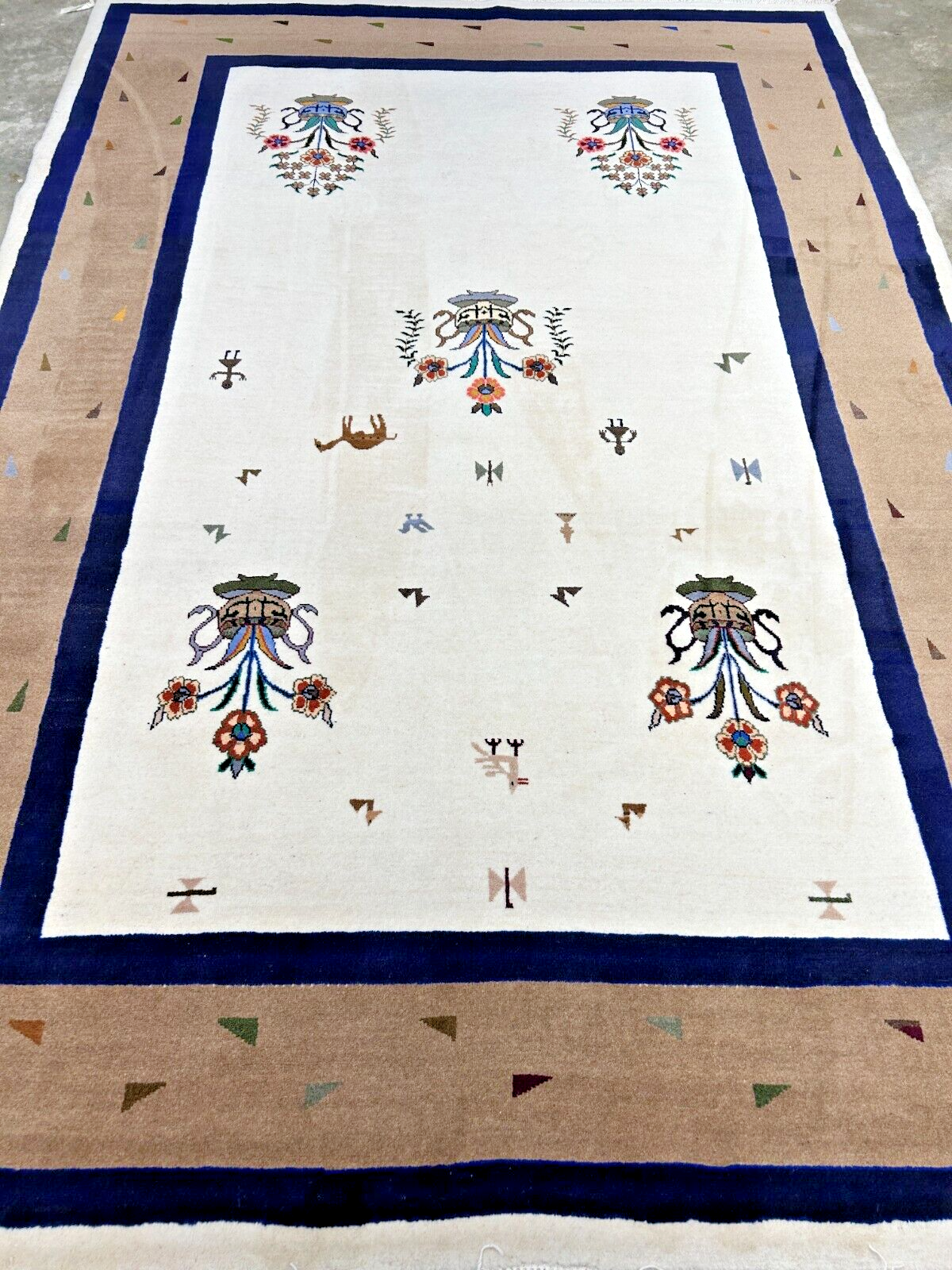 6'4"x9'9" Hand-Knotted 100% Wool Pile Gabeh Carpet - Area Rug