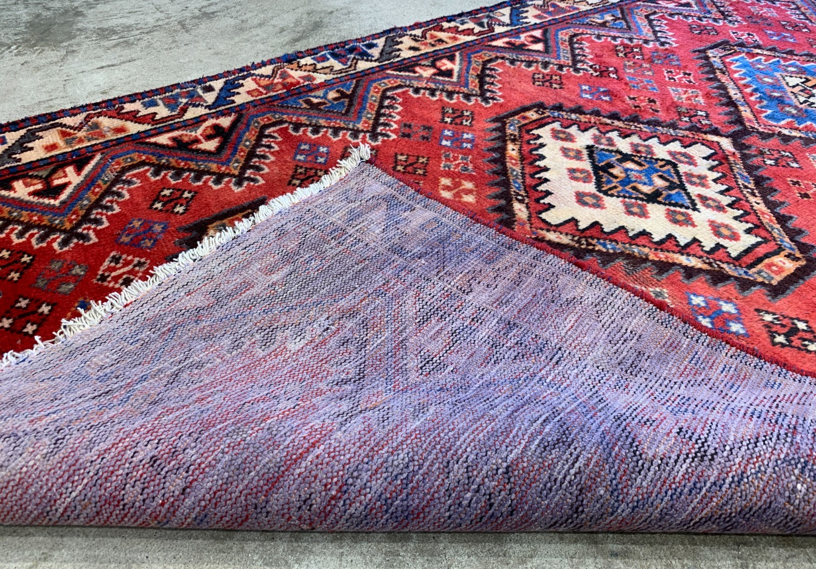 4'0" x 6'3" Hand-Knotted 100% Wool Pile Yalameh Area Rug - Carpet