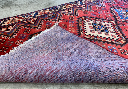 4'0" x 6'3" Hand-Knotted 100% Wool Pile Yalameh Area Rug - Carpet