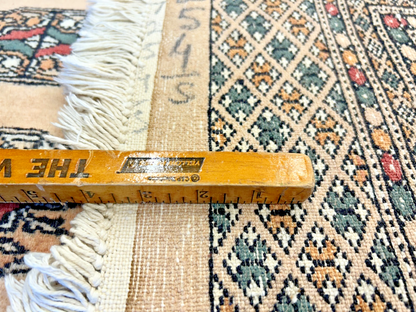 9'3"x12'6" Hand-Knotted 100% Wool Pile Bokhara Rug