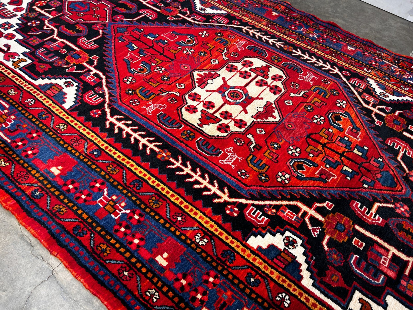 5'10" x 10'11" Hand-Knotted 100% Wool Pile Nahavande Area Rug