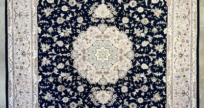 9'x12' Hand-Knotted Wool & Silk Blend Oriental Rug