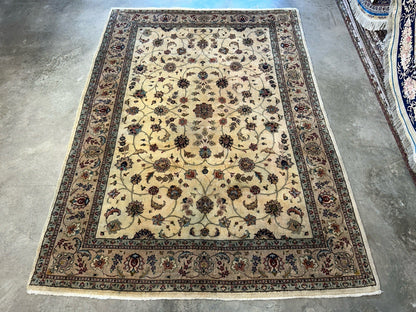 7’x9’11” Vintage Hand-Knotted 100% Wool Pile Tabrize Area Rug - Carpet