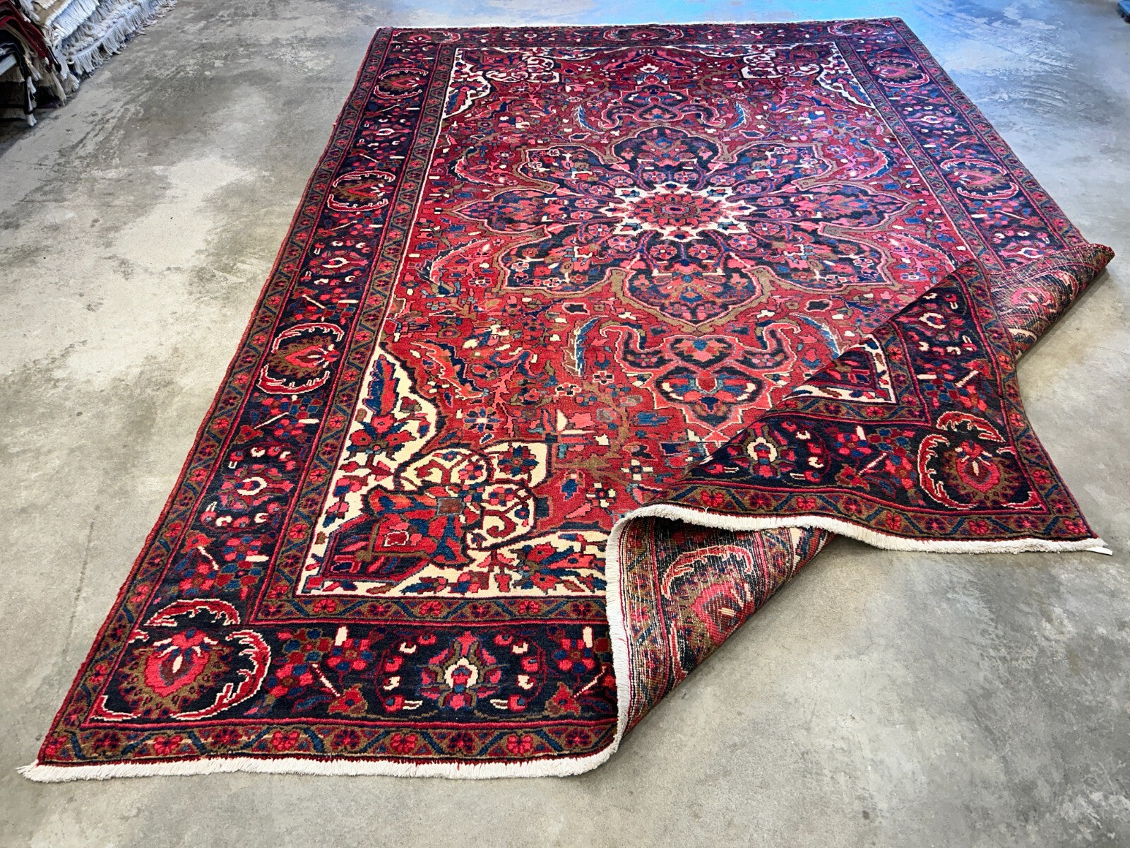 8'2"x11'6" Hand-Knotted 100% Wool Pile Herize Rug