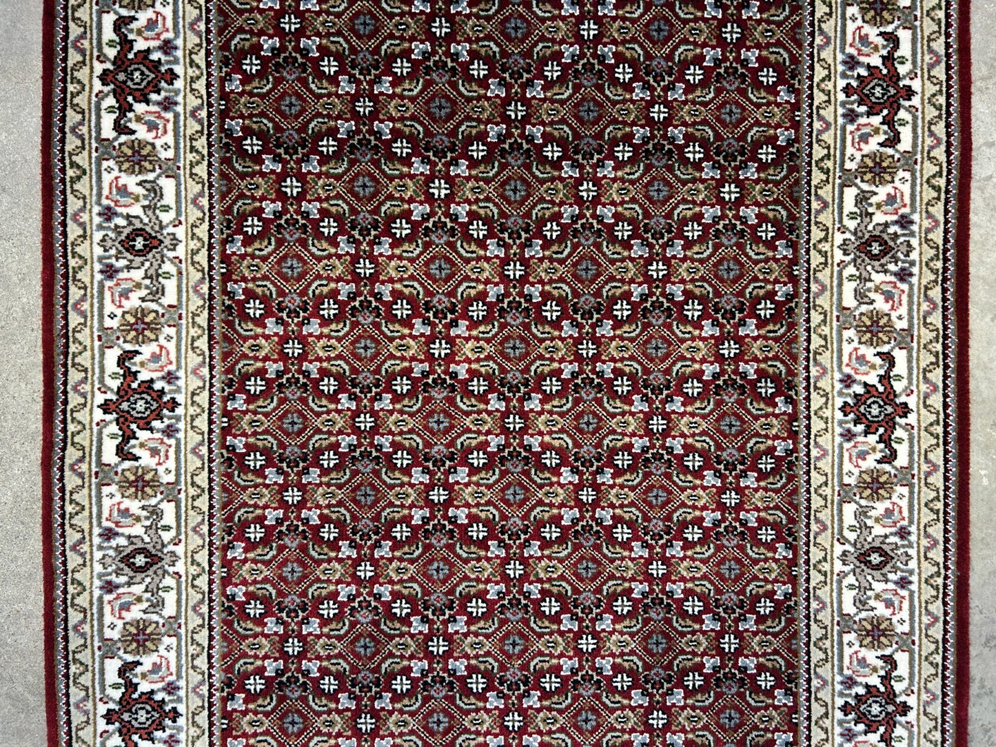 3'2"x5' Hand-Knotted Wool & Silk Tabrize Mahi Rug - Area Carpet
