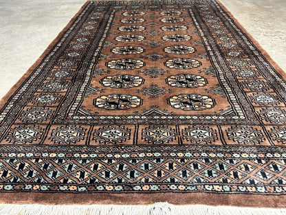 3'1"x5' Hand-Knotted 100% Wool Pile Bokhara Rug