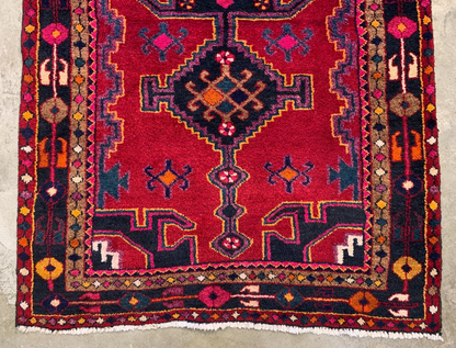 4'0"x 7'5" Hand-Knotted 100% Wool Pile Mousele Area Rug - Carpet