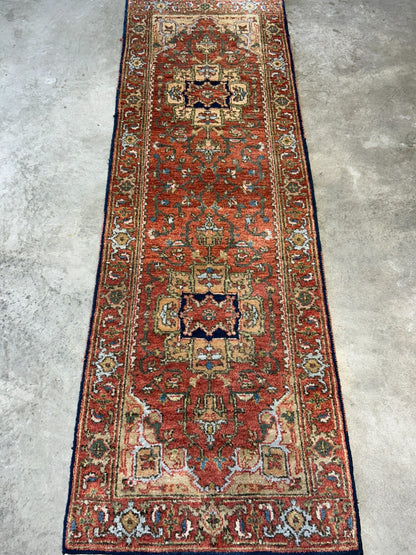 2'7"x7'10" Hand-Knotted 100% Wool Pile Runner Rug - Carpet