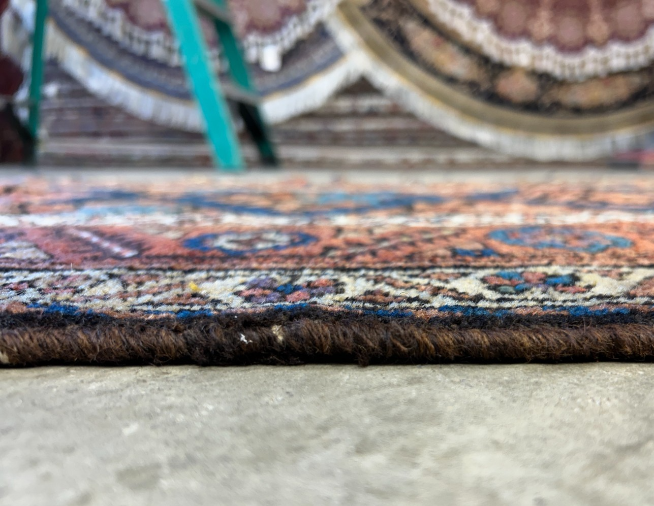 3'4"x6'6" Antique Hand-Knotted 100% Wool Pile Kordish Area Rug - Carpet