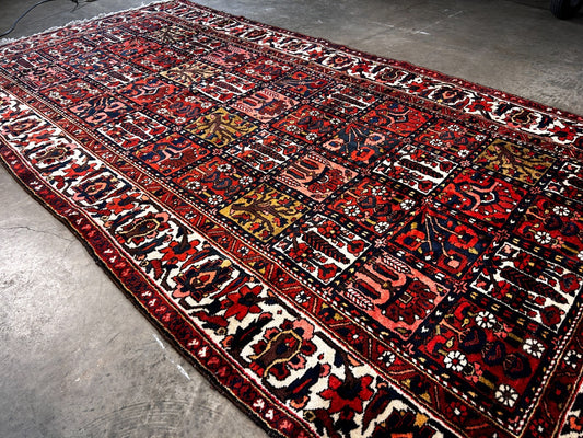 5'4" x 10'4"  Hand-Knotted 100% Wool Pile Bakhtiarie Area Rug