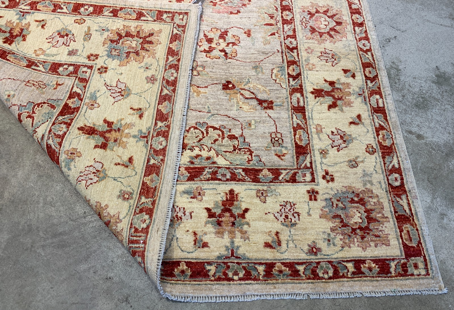 5'8"x8'2" Hand-Knotted 100% Wool Pile Pakistani Area Rug - Carpet