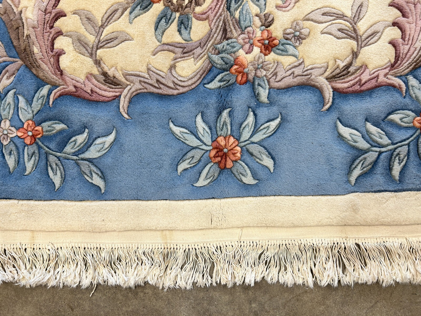 8'2" x 11'2" Hand-Knotted 100% Wool Carpet - Chinese Aubusson Area Rug