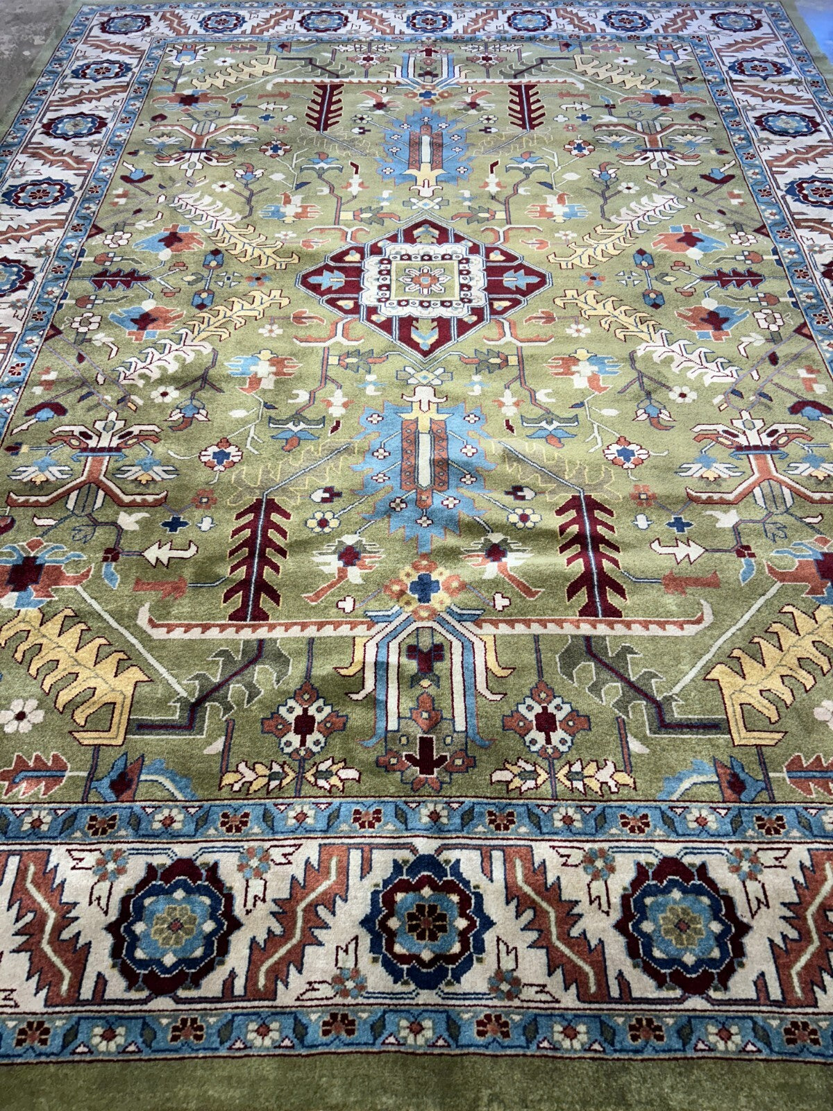 8'10"x11'8" Hand-Knotted 100% Wool Pile Oriental Rug