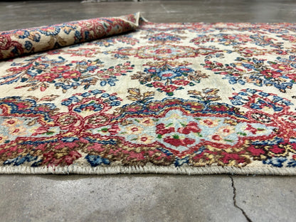 2'11"x5'1" Antique Hand-Knotted 100% Wool Pile Kermane Area Rug - Carpet