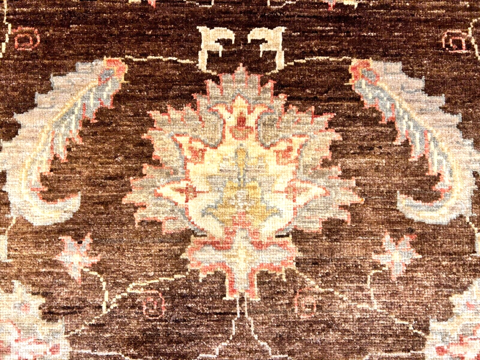 6'3"x9'7" Hand-Knotted 100% Wool Pile Peshawar Carpet - Area Rug