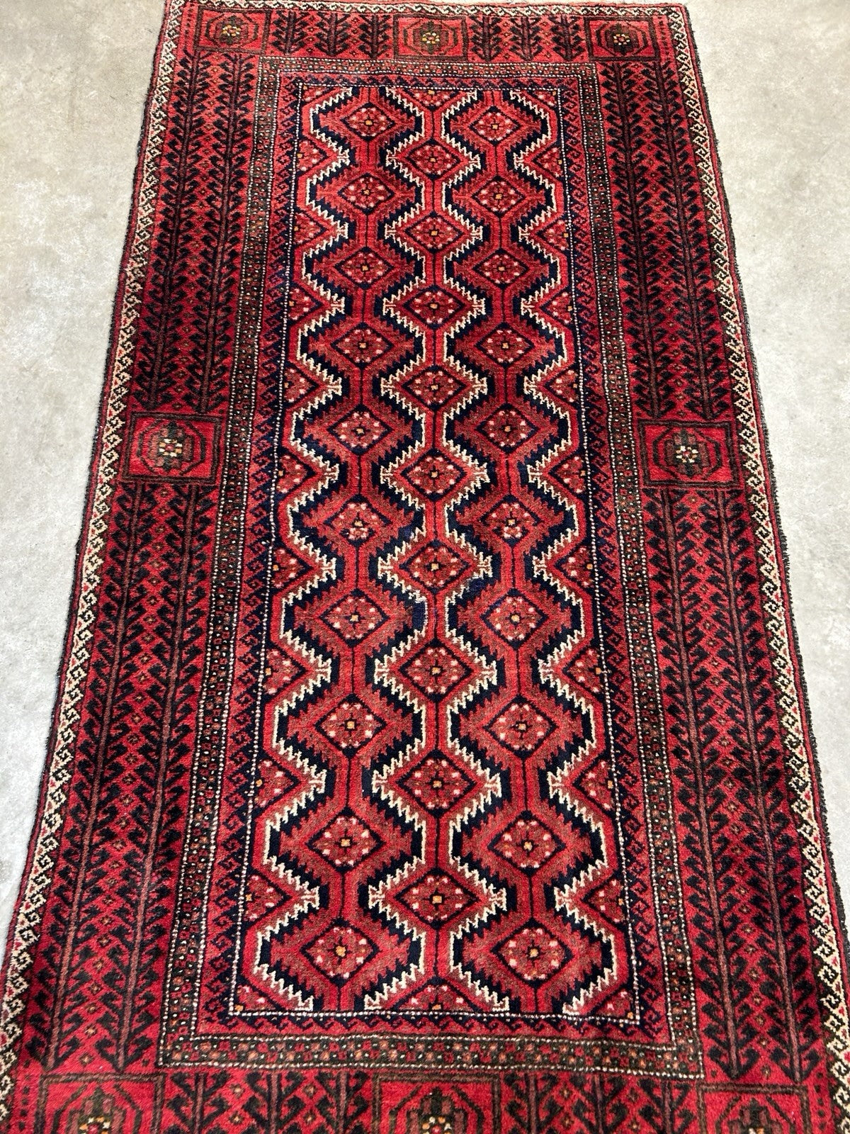 3’3”x6’2” Hand-Knotted 100% Wool Balouchi Area Rug - Carpet