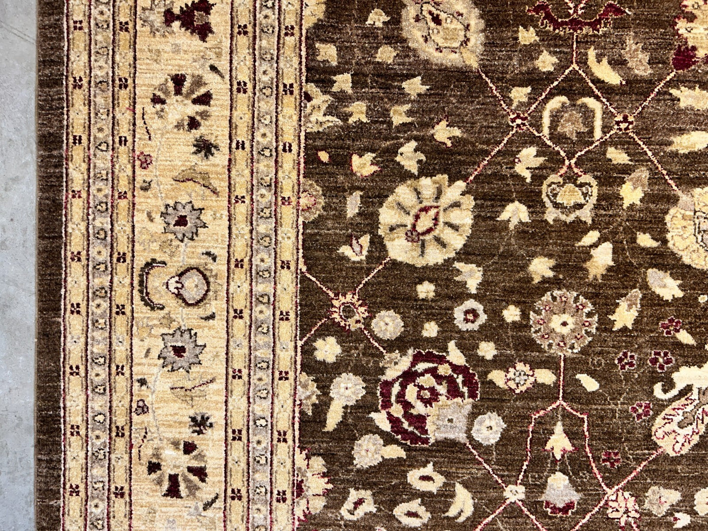 9'3"x12' Hand-Knotted 100% Wool Pile Agra Design Carpet - Area Rug