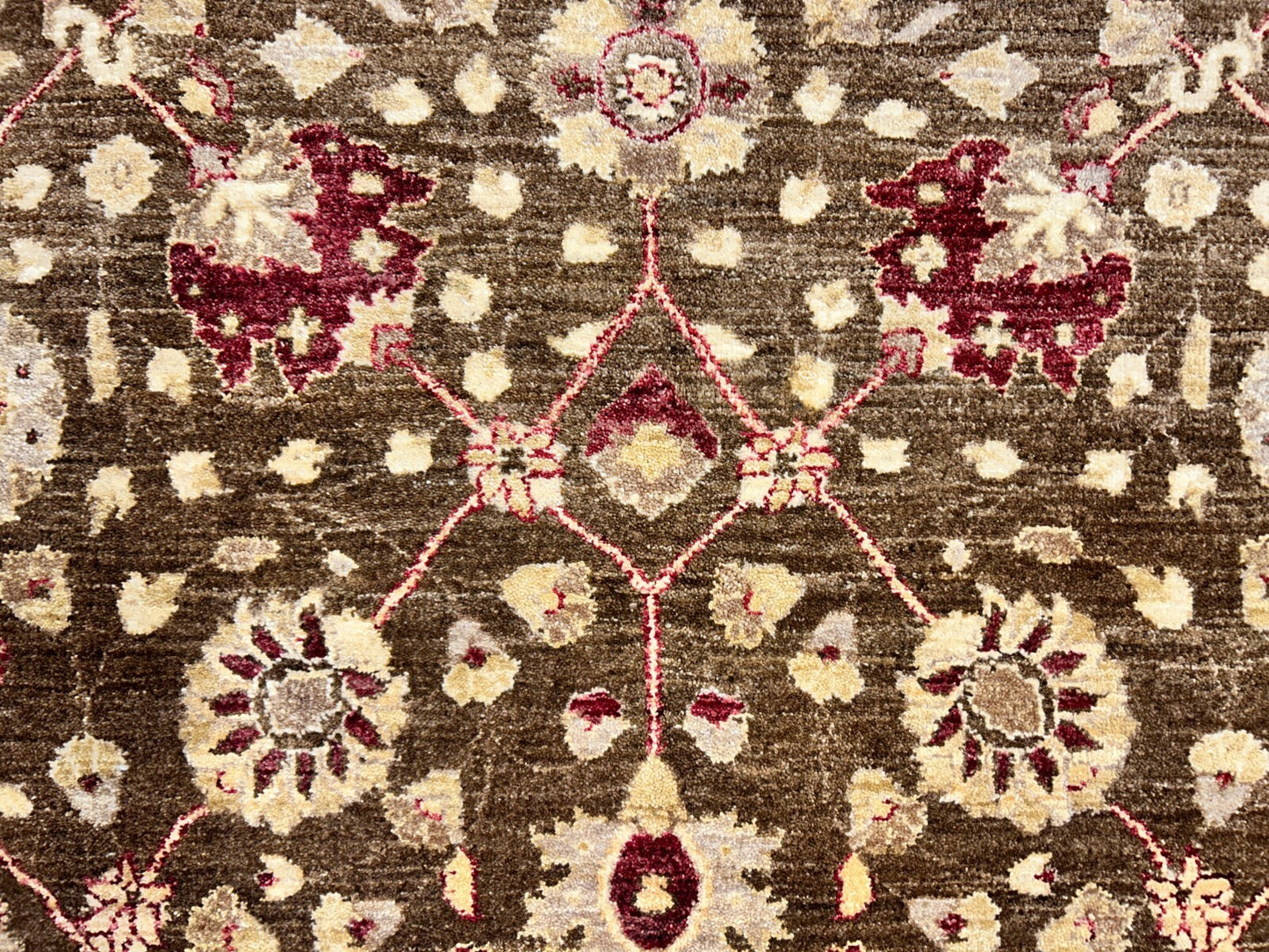 9'3"x12' Hand-Knotted 100% Wool Pile Agra Design Carpet - Area Rug
