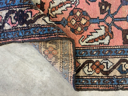 3’3”x6’ Antique Hand-Knotted 100% Wool Pile Hamadane Area Rug - Carpet