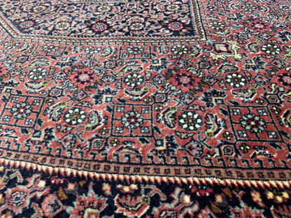 3'7"x6'1" Hand-Knotted 100% Wool Pile Bijare Carpet - Area Rug