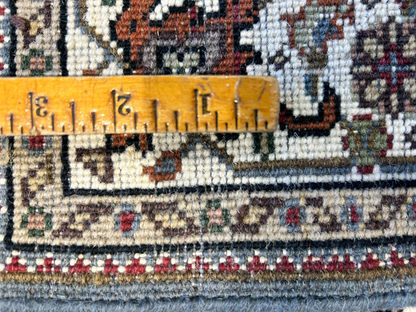 3'1"x4'10" Hand-Knotted Wool & Silk Pile Tabrize Mahi Rug