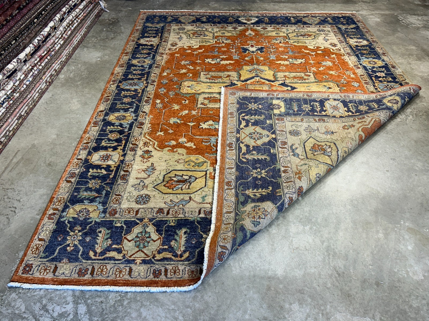 9'x12' Hand-Knotted 100%  Wool Pile IndoSerapi Rug