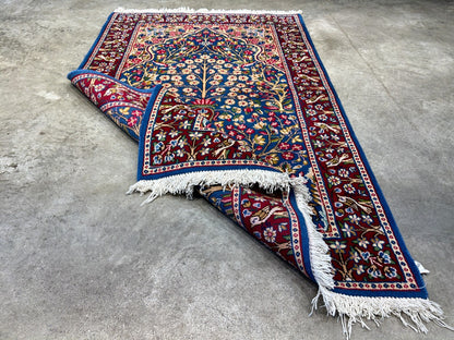 3'x4'9" Hand-Knotted 100% Wool Pile Tree of Life Carpet - Kermane Area Rug