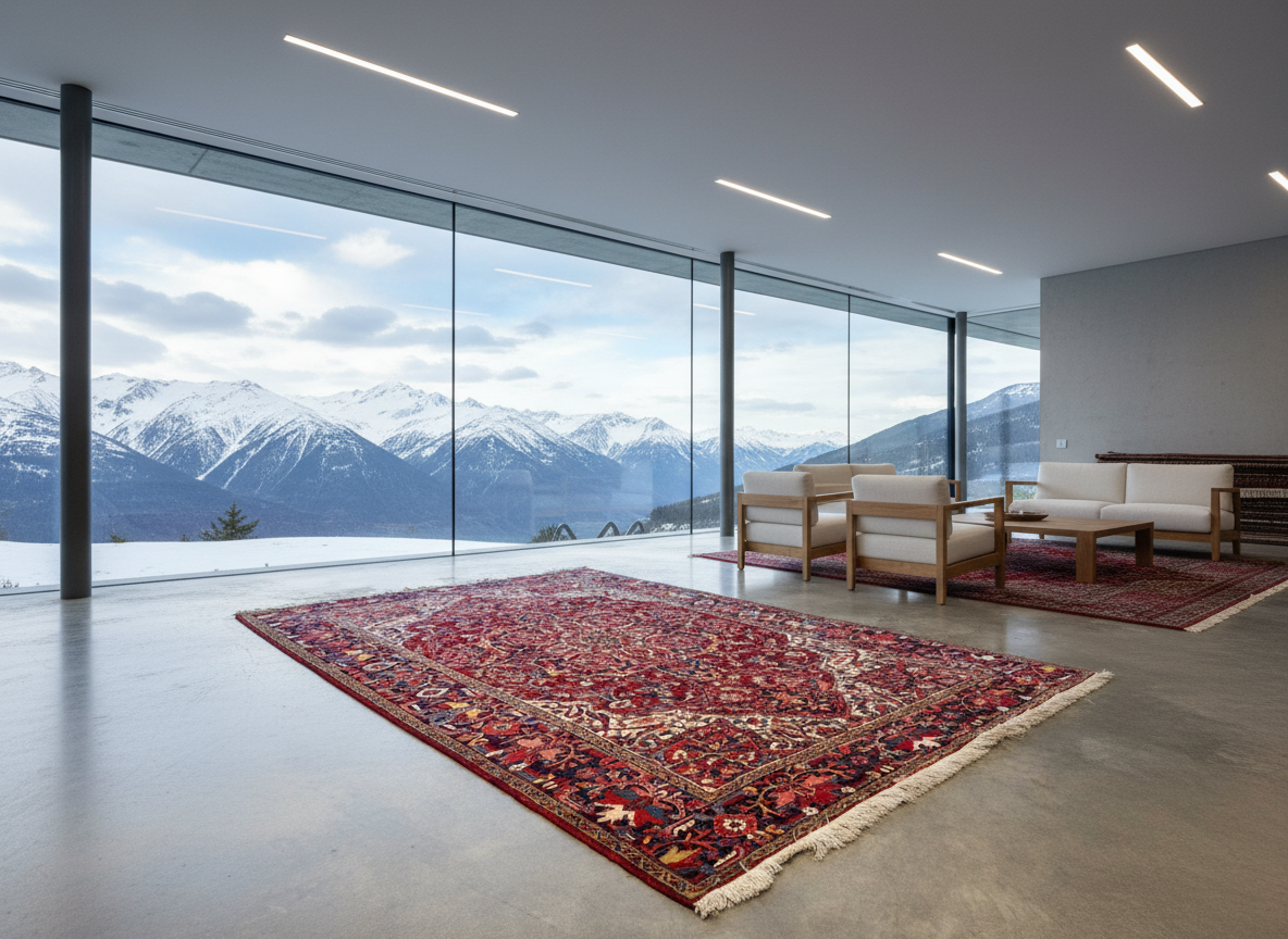 7'9"x11'4" Hand-Knotted 100% Wool Pile Herize Rug