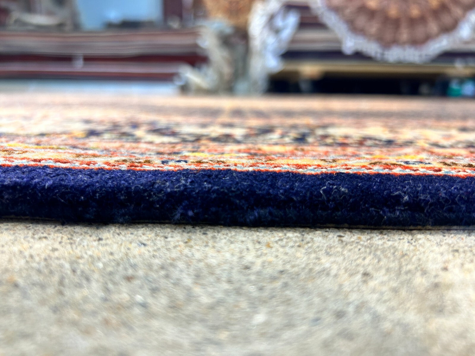 6'7"x9'9" Fine Hand-Knotted Wool & Silk Blend Tabrize Mahi Carpet - Area Rug