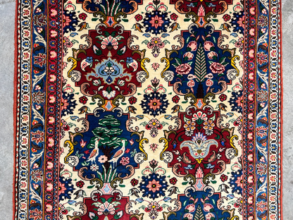 3'x5'1" Hand-Knotted 100% Wool Pile Bakhtiarie Area Rug