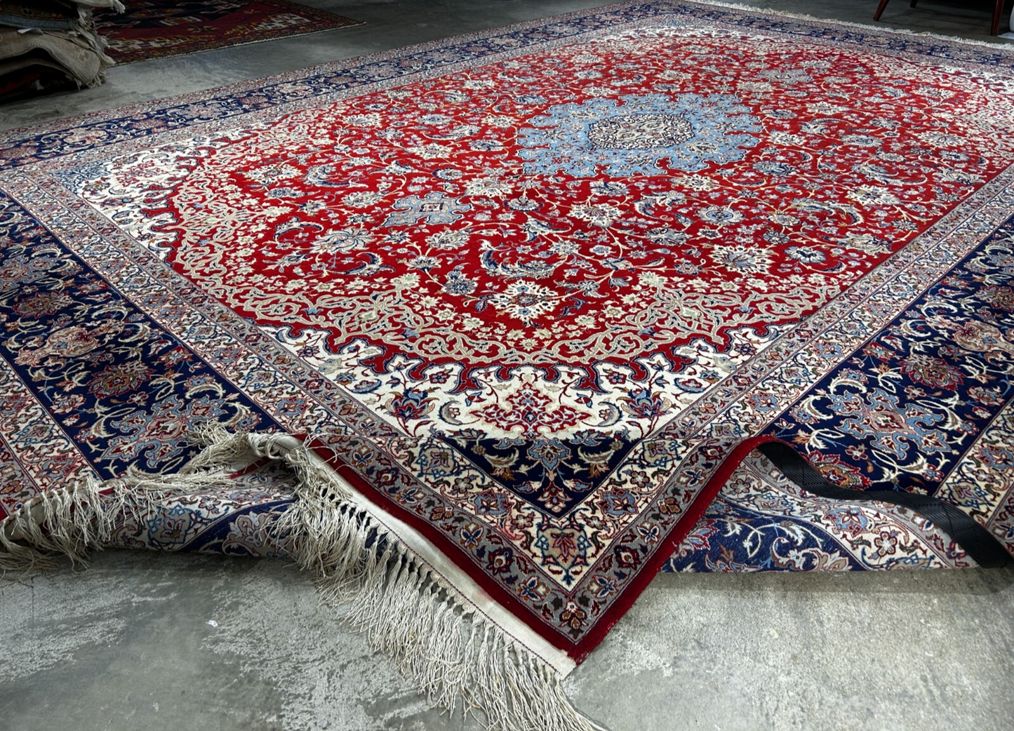 8'10"x12'4" Extra Fine Hand-Knotted Wool & Silk Isfahane Zolfaghari Rug