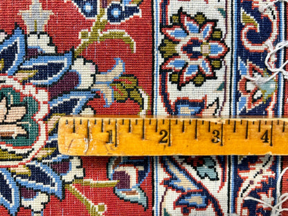 6'9"x9'10" Extra Fine Hand-Knotted Wool & Silk Isfahane Seirafian Rug