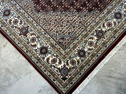 5'8"x7'8" Hand-Knotted 100% Wool Pile Tabrize Design Carpet - Area Rug