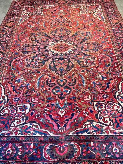 8'2"x11'6" Hand-Knotted 100% Wool Pile Herize Rug