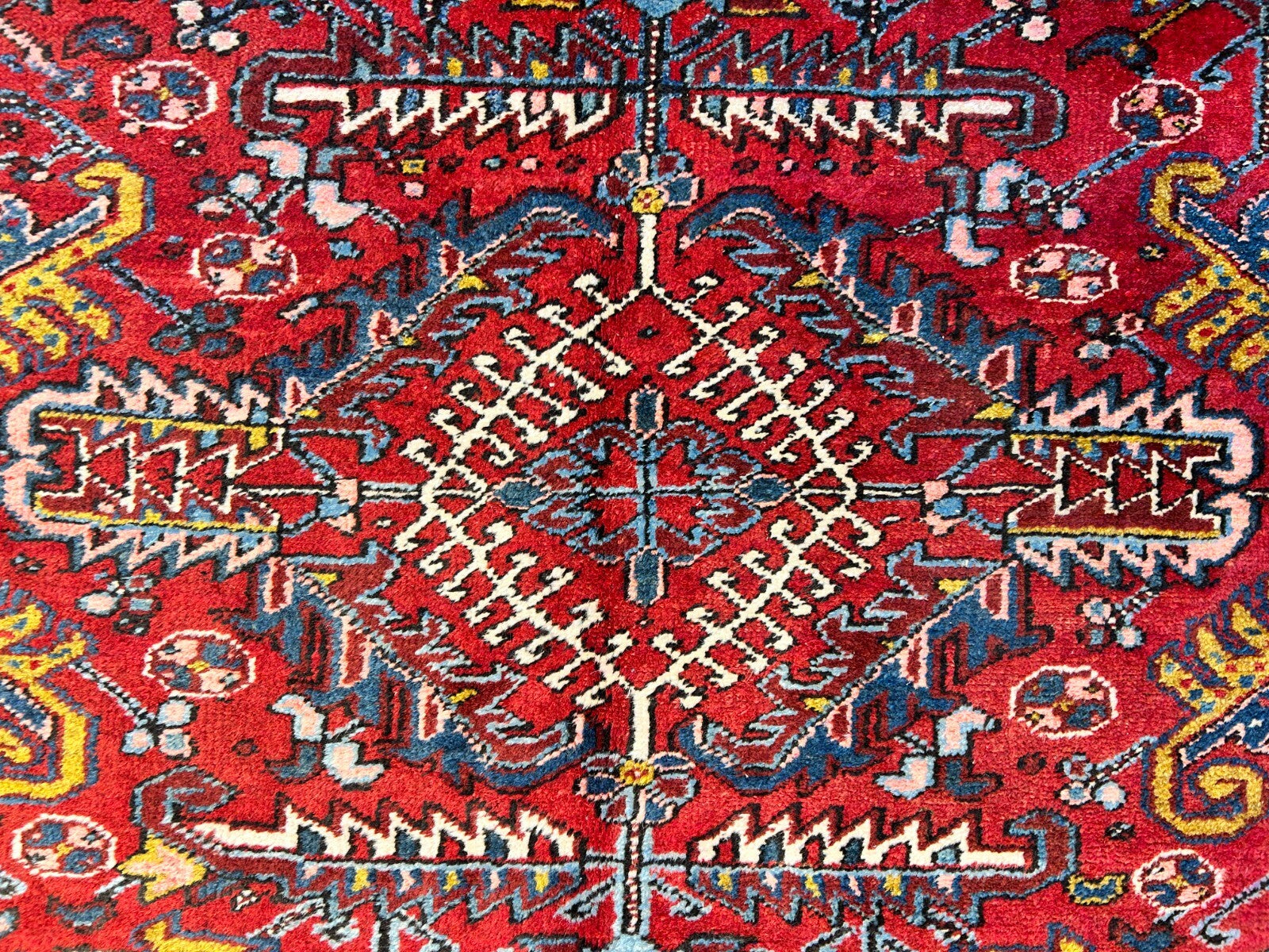 8'2"x10'11" Collector Antique 100% Wool Pile Herize Rug