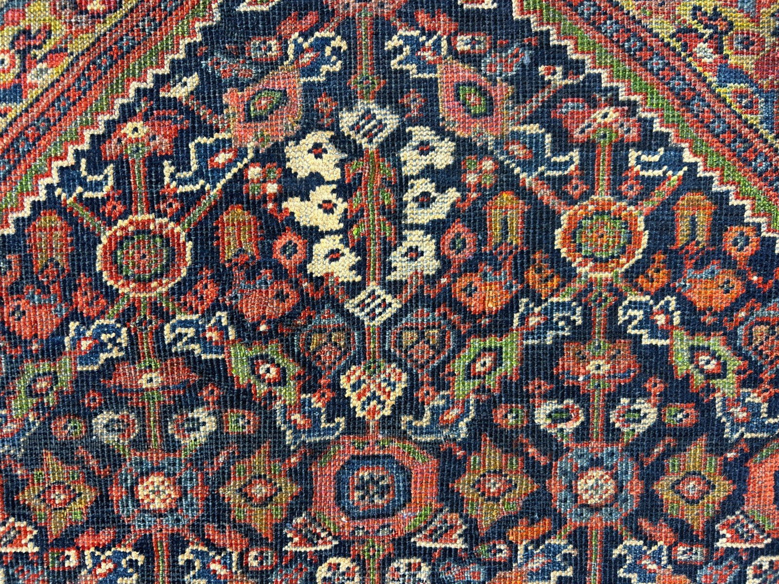 4'4"x6'6" Antique Hand-Knotted 100% Wool Pile Sennehe Area Rug - Carpet