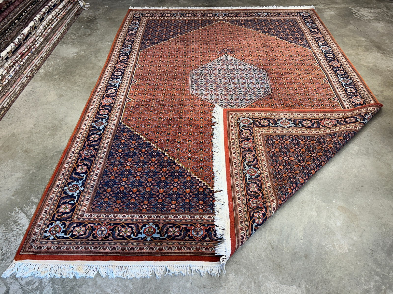 8'6"x12' Hand-Knotted 100% Wool Pile IndoBijar Rug