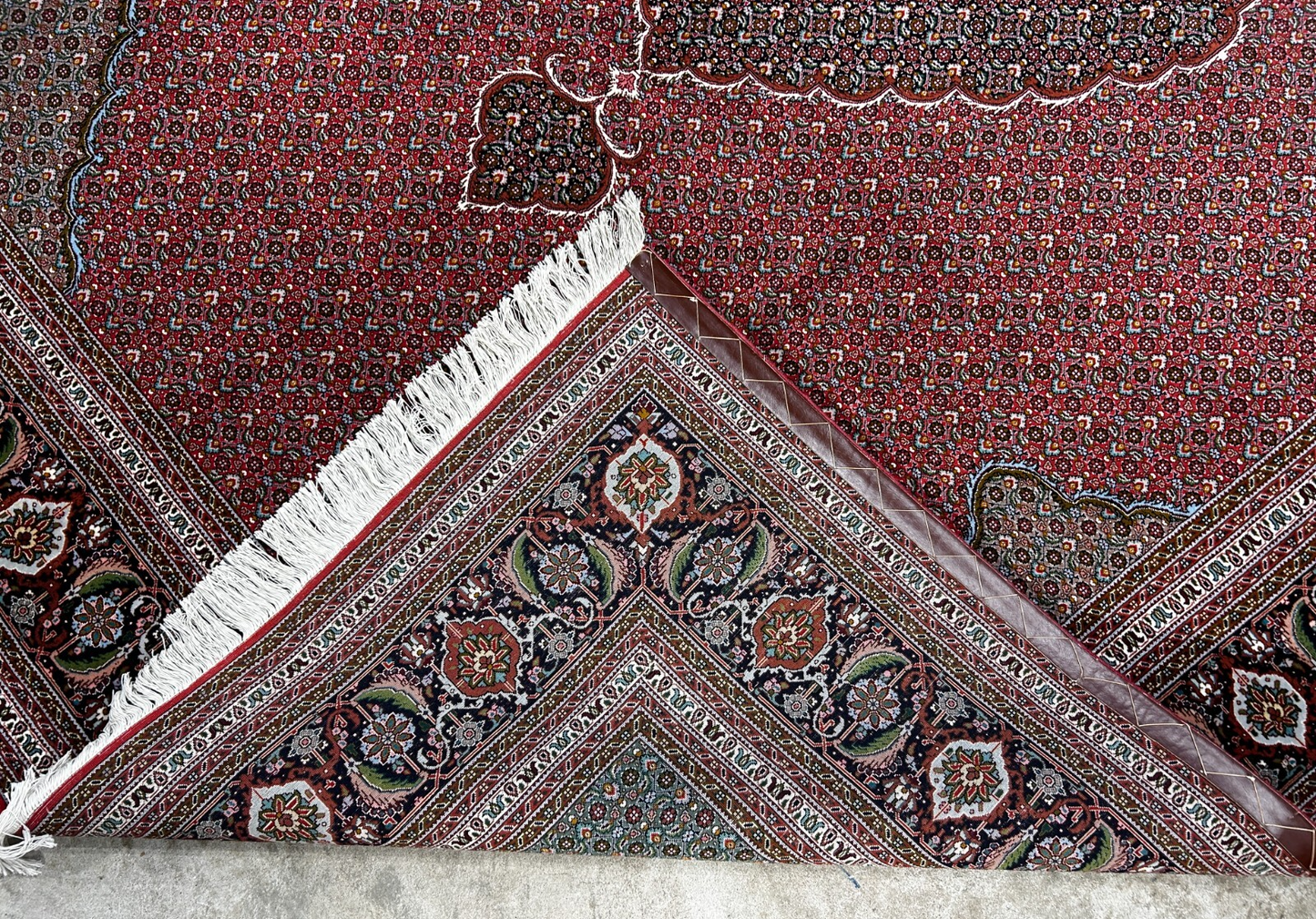 8'8"x11'3" One-Of-a-Kind Hand-Knotted Silk & Wool Tabrize Fish Style Rug