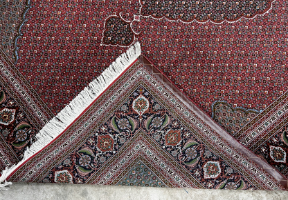 8'8"x11'3" One-Of-a-Kind Hand-Knotted Silk & Wool Tabrize Fish Style Rug