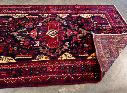 5'6" x 9'1'' Hand-Knotted 100% Lamb Wool Pile Nahavande Area Rug - Carpet