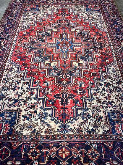 7'2"x10'1" Hand-Knotted 100% Wool Herize Carpet - Area Rug