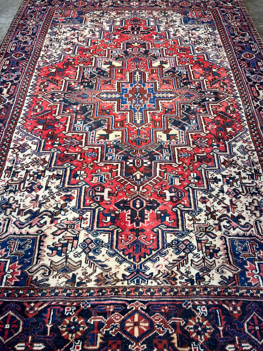 7'2"x10'1" Hand-Knotted 100% Wool Herize Carpet - Area Rug